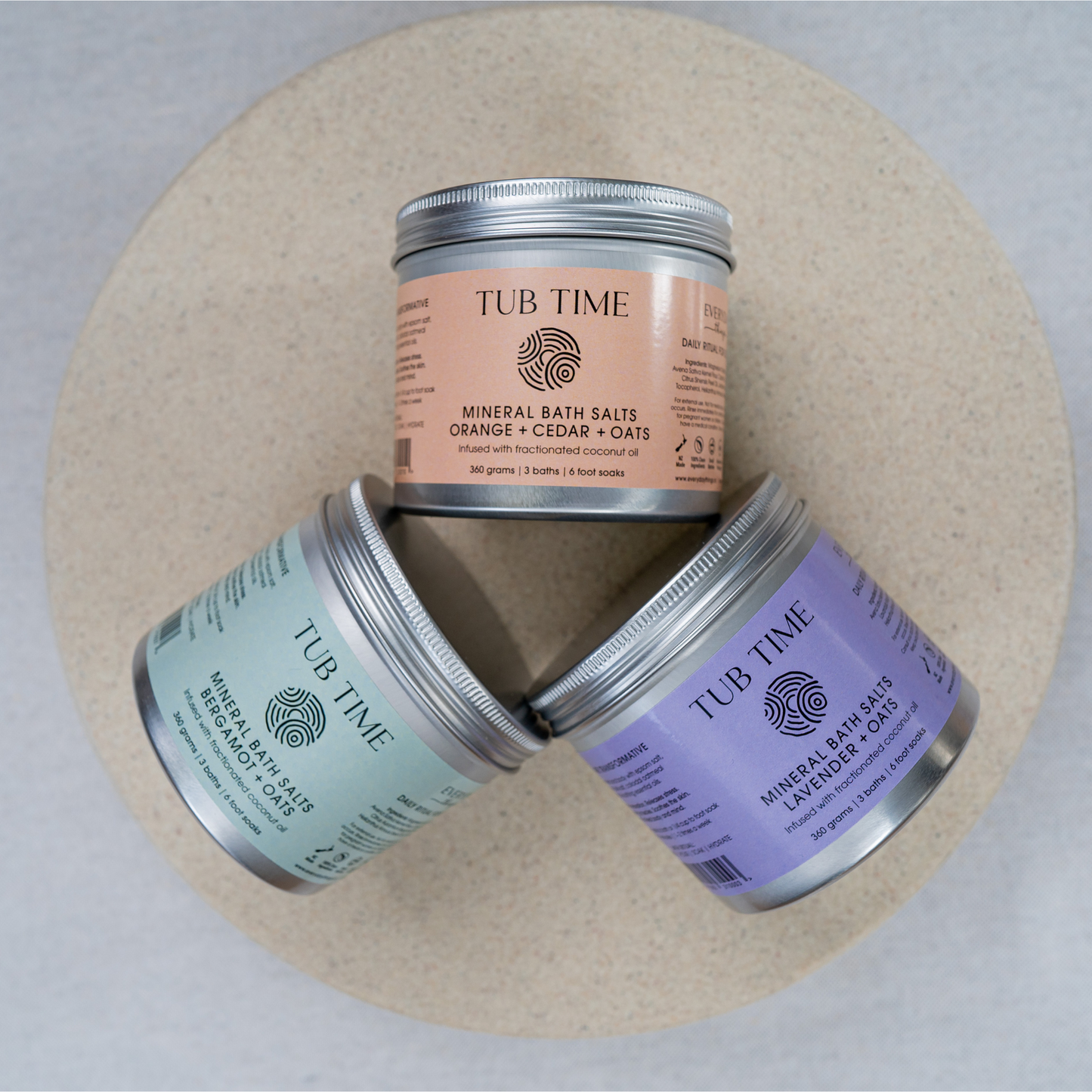 Tub Time Mineral Bath & Foot Salts | Lavender + Oats