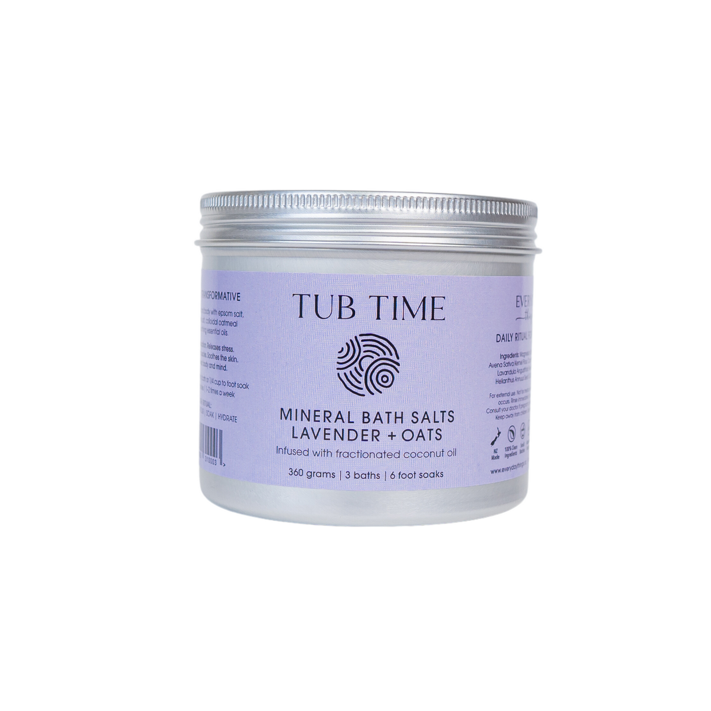 Tub Time Mineral Bath & Foot Salts | Lavender + Oats