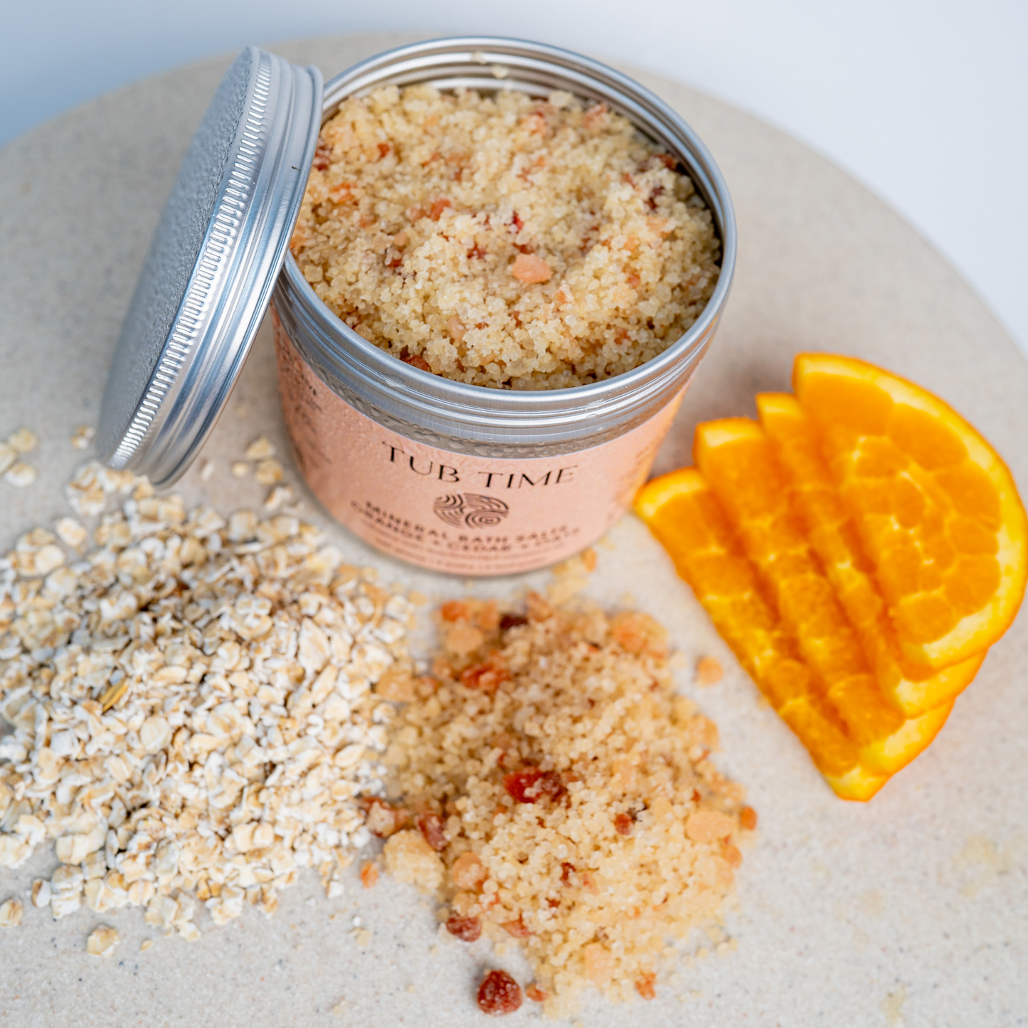 Tub Time Mineral Bath & Foot Salts | Orange & Cedar + Oats