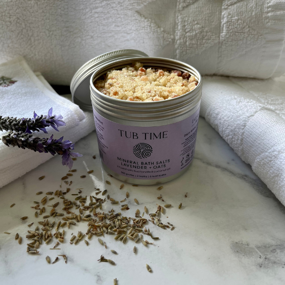 Tub Time Mineral Bath & Foot Salts | Lavender + Oats
