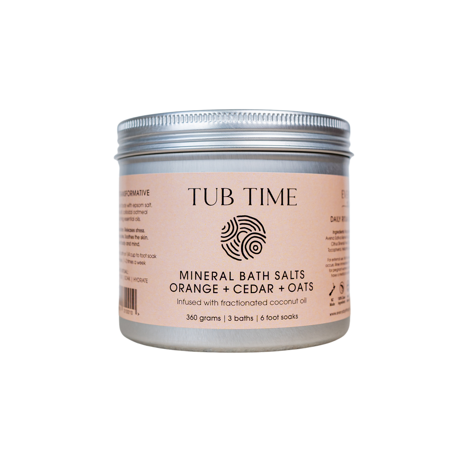 Tub Time Mineral Bath & Foot Salts | Orange & Cedar + Oats